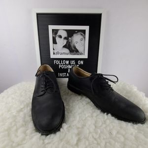 THAD STUART Men's Black Lace Up Oxfords Size 45